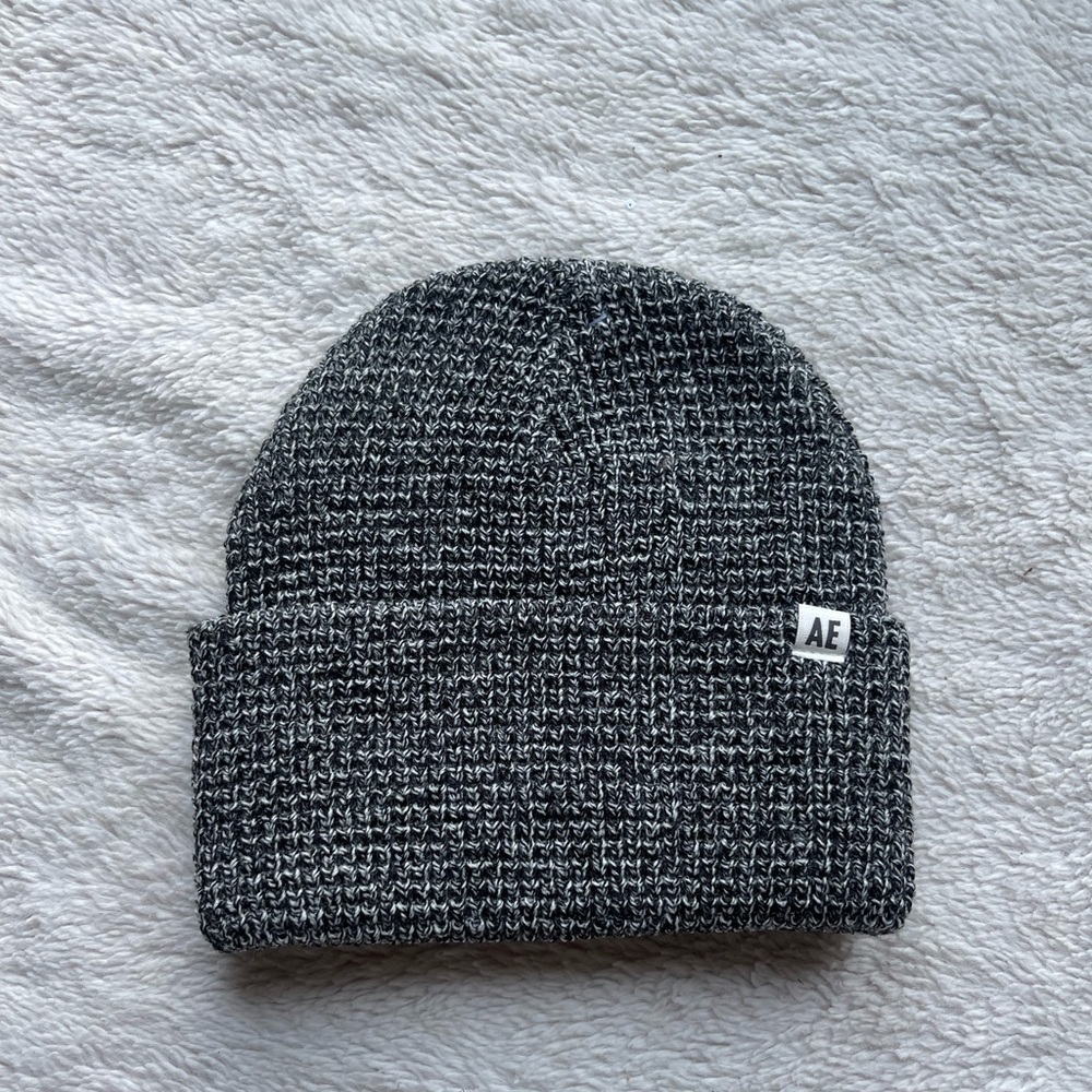 American Eagle NWT waffle work wear lightning gray beanie hat